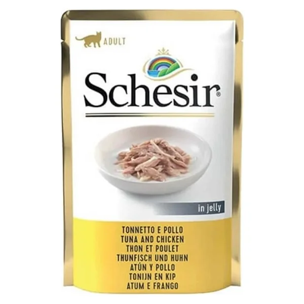Schesir Pouch Ton Balıklı ve Tavuklu 85 gr Yetişkin Kedi Yaş Maması - Görsel 8