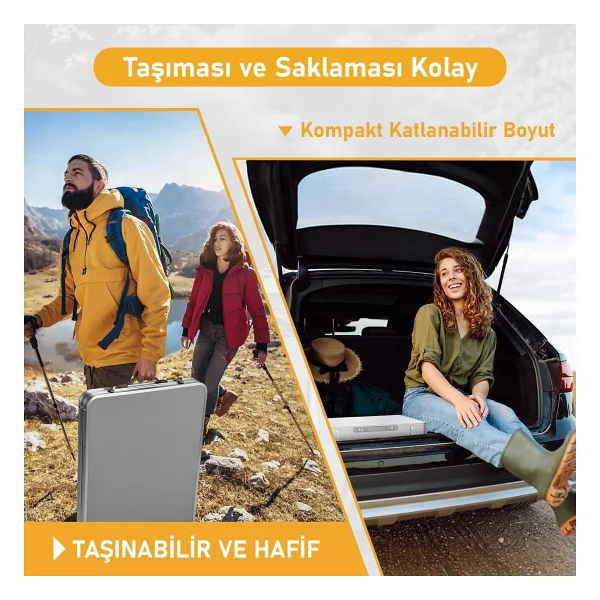 Haegs 90x50 cm Alüminyum Saklama Dolaplı Katlanır Kamp Masası - Görsel 5