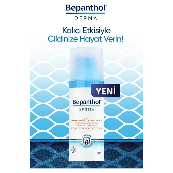 Bepanthol Derma Nemlendirici & Besleyici Spf 25 Yüz Kremi 50 ml + Yoğun Nemlendirici Gece Kremi 50 ml - Görsel 3