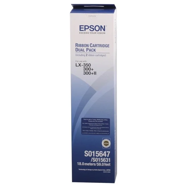 Epson LX-300-350 S015647BA 2'li Yazıcı Şeridi - Görsel 2