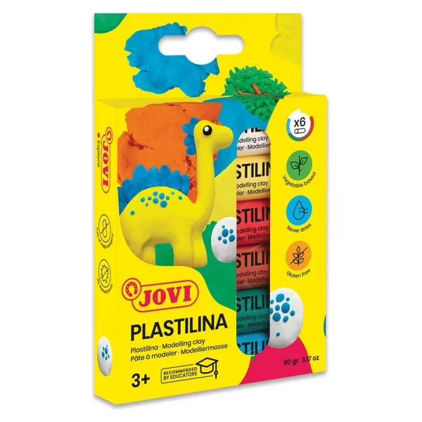 Jovı 90/6 15Gr Kurumayan Oyun Hamuru 6 Renk - Blıster - Görsel 6