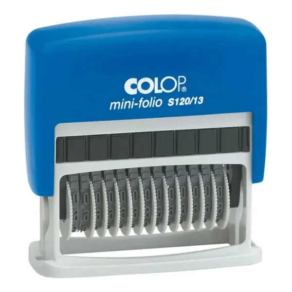 Colop S120/13 Numaratör Kaşe(TR) Mavi Kasa Mavi Keçe - 4X42MM - Görsel 2