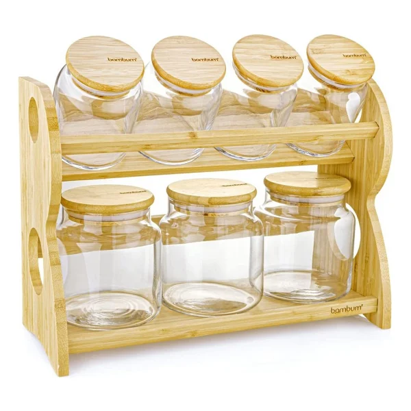 Bambum Bench Standlı 8 Parça Cam Baharat Takımı - Görsel 5
