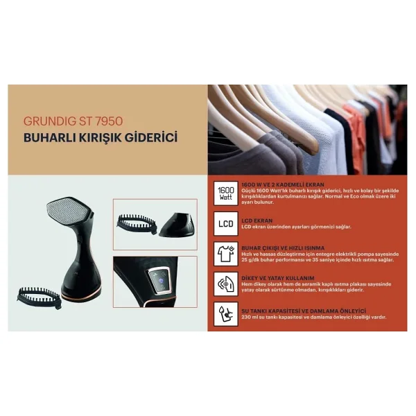Grundig ST 7950 1600 W Buharlı El Ütüsü - Görsel 4
