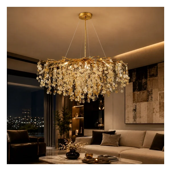 Apliqa Masal Sıralı Kristal Taşlı Modern Avize - Görsel 8