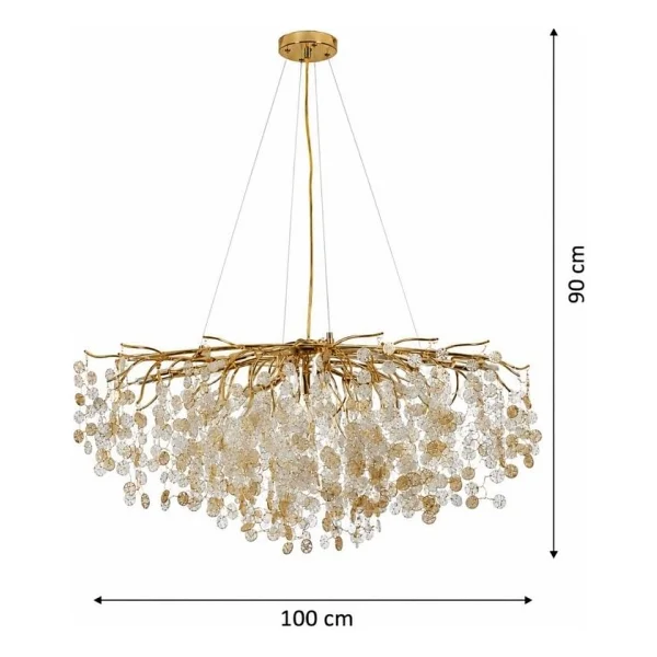 Apliqa Masal Sıralı Kristal Taşlı Modern Avize - Görsel 5