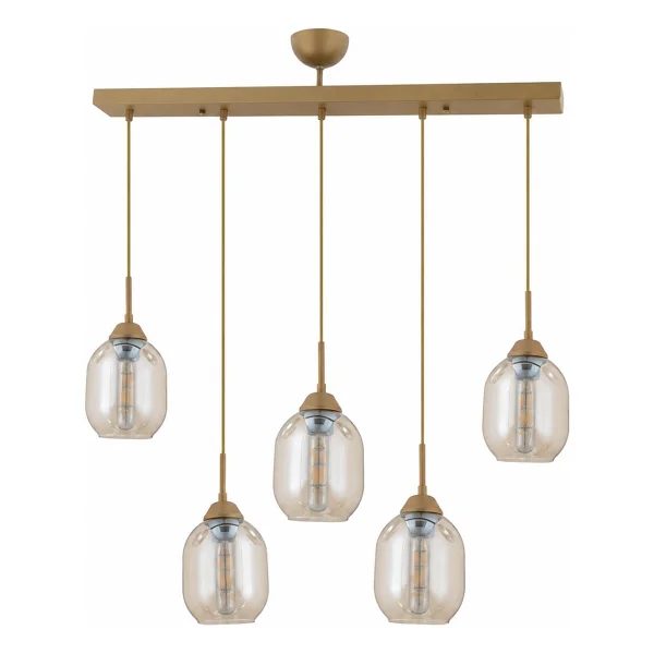 Apliqa Hierro 5'li Sıralı Eskitme Modern Salon Avize - Görsel 3