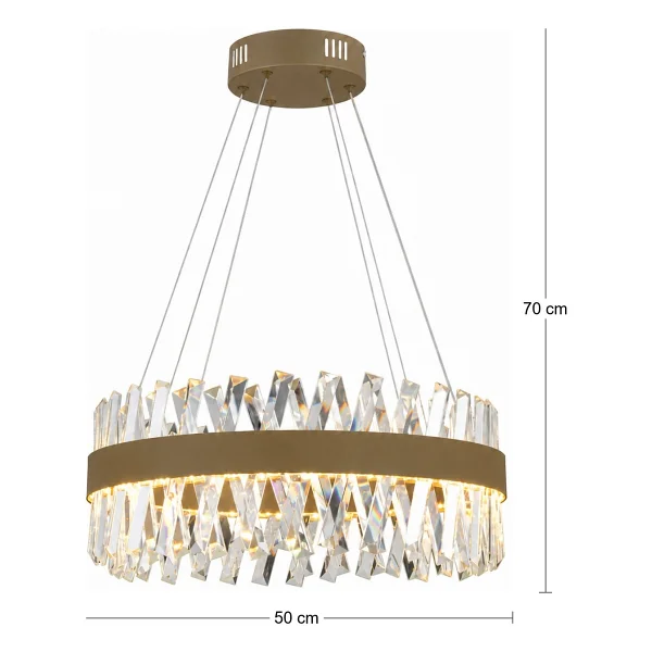 Apliqa Brampton 50'lik Eskitme Salon LED Avize - Görsel 5