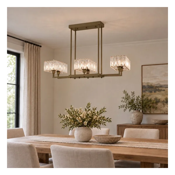Apliqa Brambles Eskitme 6'lı Kristal Taşlı Modern Salon Avize - Görsel 6