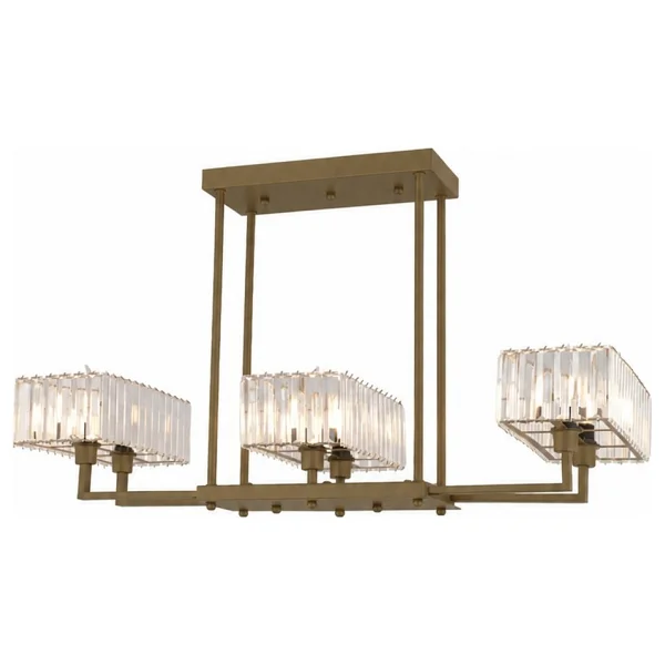Apliqa Brambles Eskitme 6'lı Kristal Taşlı Modern Salon Avize - Görsel 2