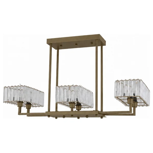 Apliqa Brambles Eskitme 6'lı Kristal Taşlı Modern Salon Avize - Görsel 3