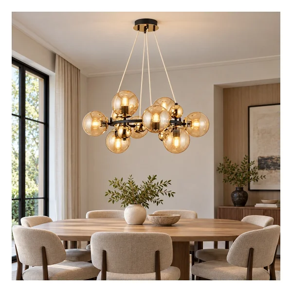 Apliqa Lorento 8'li Modern Salon Avize - Görsel 6