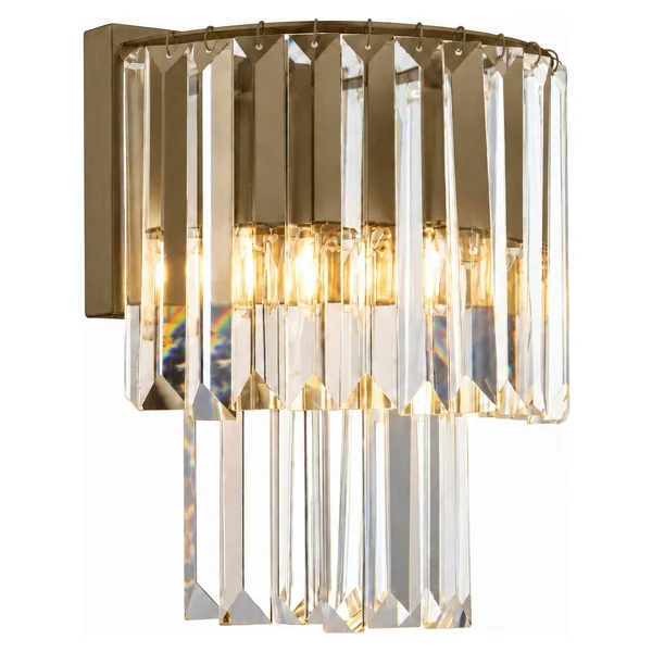 Apliqa Nilüfer Yuvarlak Eskitme 3 Parça Kristalli Taşlı Modern Tasarım Kristal Salon Avize-Aplik Seti - Görsel 2