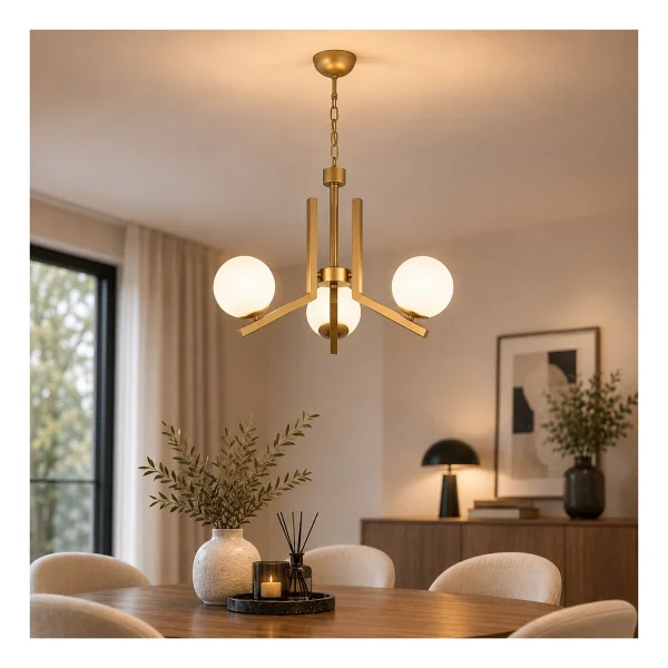 Apliqa Morgan 3 Lü Komple Eskitme Boyalı Beyaz Camlı Modern Genç Odası Yatak Odası Salon Avize - Görsel 10