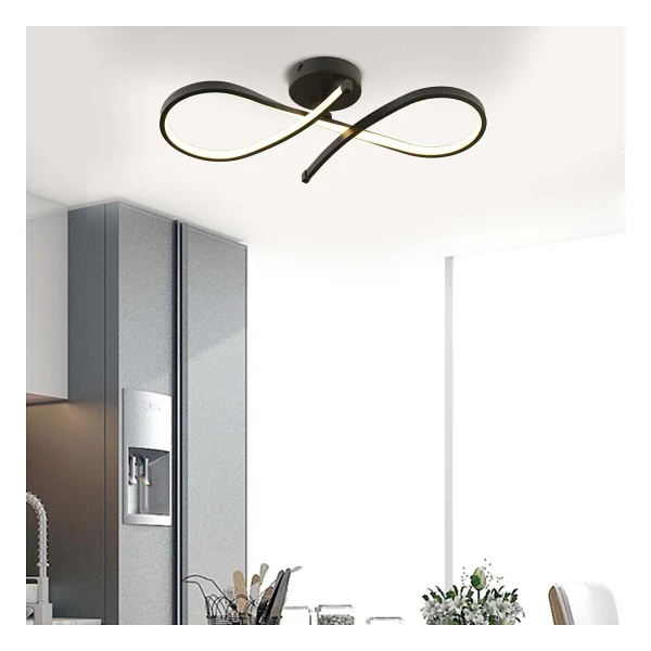 Apliqa Vetto Siyah 3 Renk Modern Plafonyer LED Avize - Görsel 7