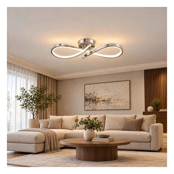 Apliqa Vetto Krom 3 Renk Modern Plafonyer LED Avize - Görsel 7