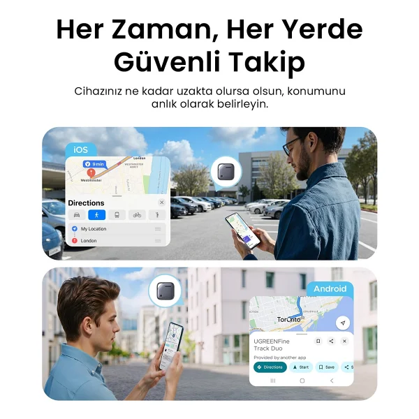 Ugreen Finder Pro Bluetooth 5.4 Akıllı Takip Cihazı, 75646 - Görsel 5