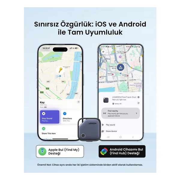 Ugreen Finder Pro Bluetooth 5.4 Akıllı Takip Cihazı, 75646 - Görsel 7