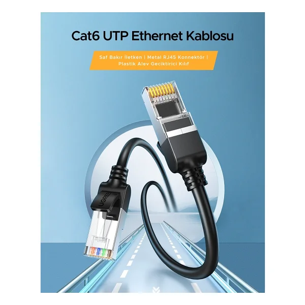 Ugreen Flat 2 m CAT6 Patch Kablo - Görsel 3