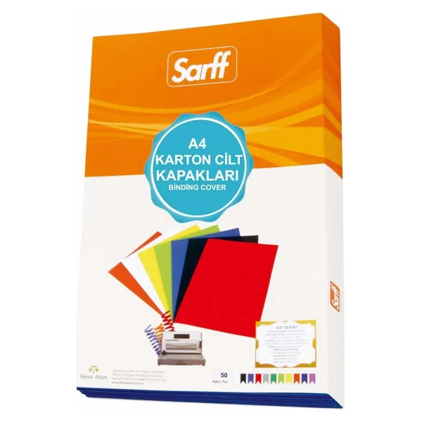 SARFF A-3 Cilt Kapağı 160 Micron Kırmızı 100 Lü (1 Paket 100 Adet) - Görsel 2