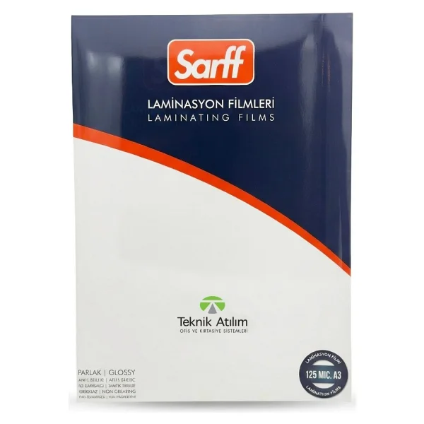 Sarff A-3 Laminasyon Filmi 125 Micron 426X303 Mm 100 Lü (1 Paket 100 Adet) - Görsel 3