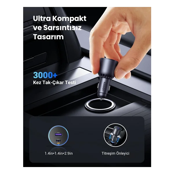 Ugreen 35023 63 W Araç Şarj Aleti - Görsel 7