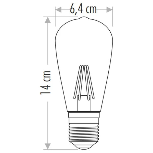 Cata CT-4353 Gün Işığı 8 W E27 Rustik LED Ampul - Görsel 2