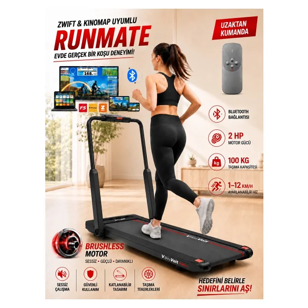 Voit V-Fit Runmate Uzaktan Kumandalı Katlanabilir Koşu Bandı - Görsel 8