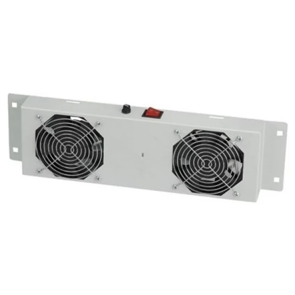 AGER 2li Termostatlı Beyaz Filtreli Fan Modülü Outdoor Kabinetler İçin OT-F2T-A-B2 - Görsel 2