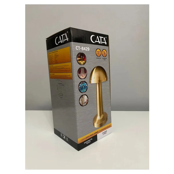 Cata CT-8429 Lizbon Gold Dokunmatik Şarjlı Masa Lambası - Görsel 10