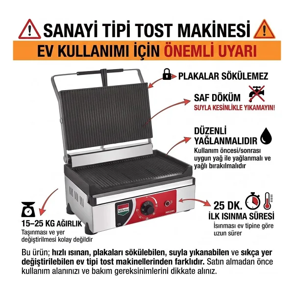 Miletto 20 Dilim Elektrikli Profesyonel Döküm Tost Makinesi Siyah - M20DS - Görsel 6