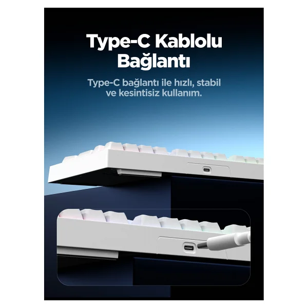 Everest Silent KB-98 Membrane Switch Kablolu Oyuncu Klavyesi - Görsel 3