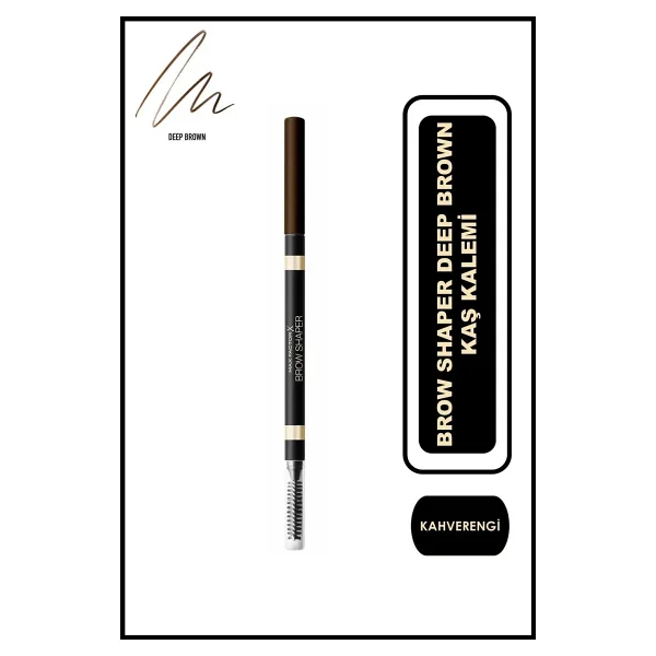 Max Factor Brow Shaper 30 Deep Brown Kaş Kalemi - Görsel 8
