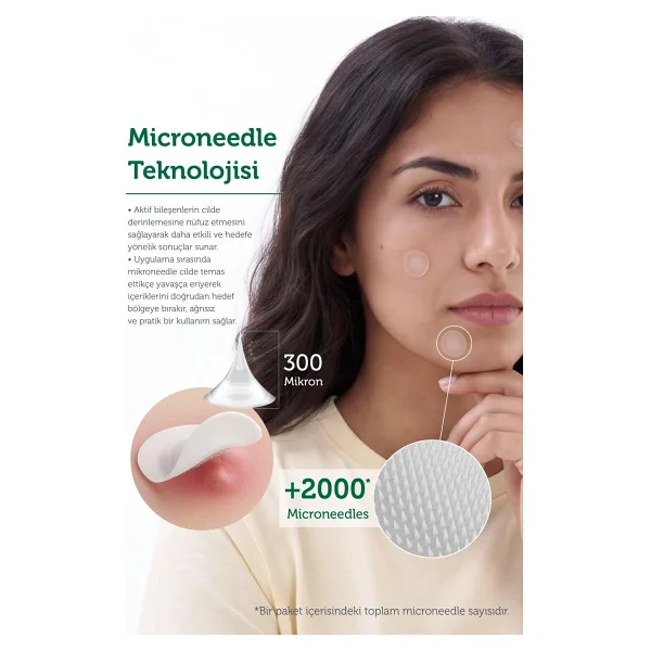Microneedle Teknolojili Akne Patch, Akne Karşıtı Yama, Mikroiğneli Bant, 9 Adet - Görsel 2