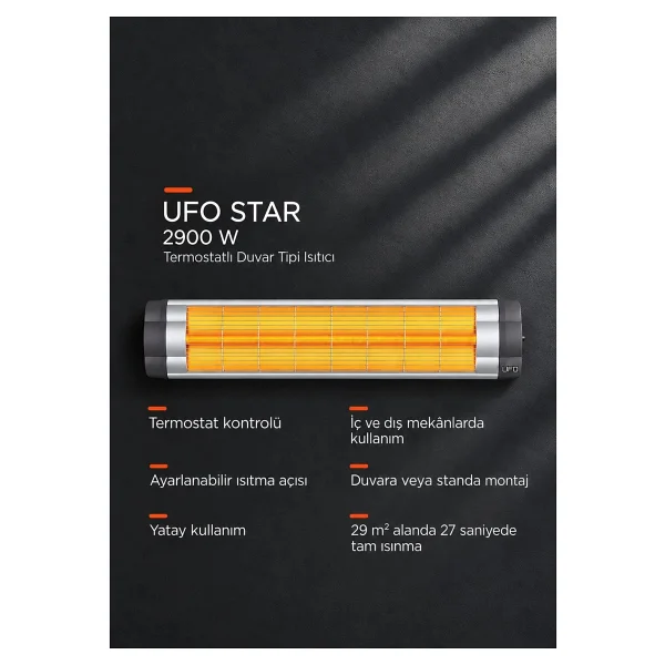 Ufo Star S/29 2900 W Infrared Isıtıcı - Ayak Hariç - Görsel 3
