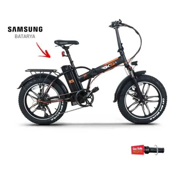 RKS RS3 Pro X 250 W Siyah Katlanabilir Elektrikli Bisiklet - Görsel 7