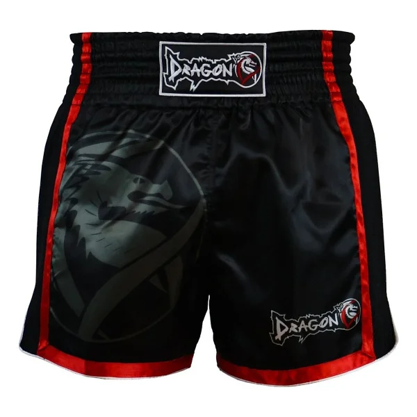 DragonDo MT3092 Muay Thai Kick Boks Şortu Dijital Baskılı Siyah Şort - Görsel 8