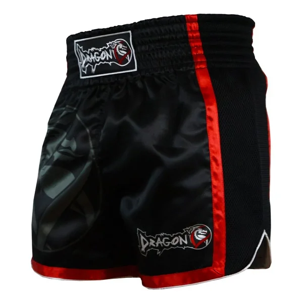 DragonDo MT3092 Muay Thai Kick Boks Şortu Dijital Baskılı Siyah Şort - Görsel 2
