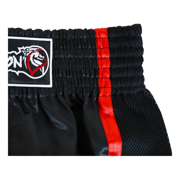 DragonDo MT3092 Muay Thai Kick Boks Şortu Dijital Baskılı Siyah Şort - Görsel 5