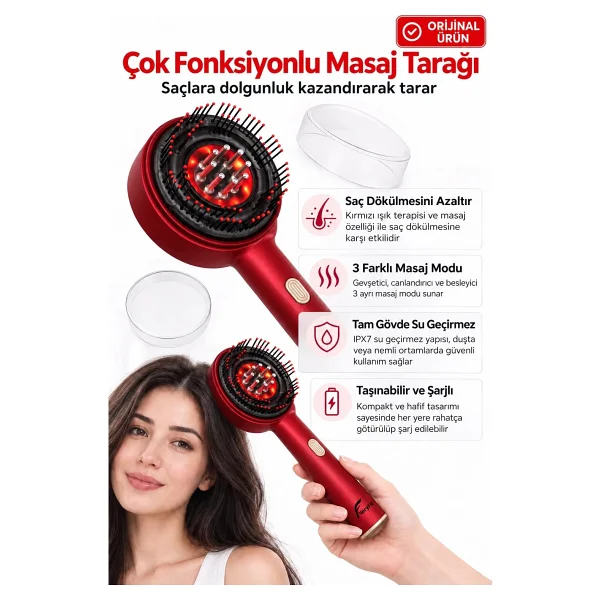 Hairglow Şarjlı Saç Bakım Ve Masaj Tarağı - Görsel 10