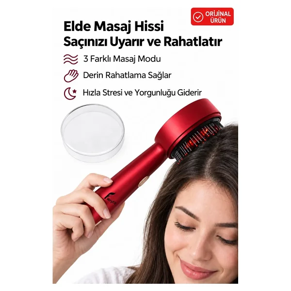 Hairglow Şarjlı Saç Bakım Ve Masaj Tarağı - Görsel 4