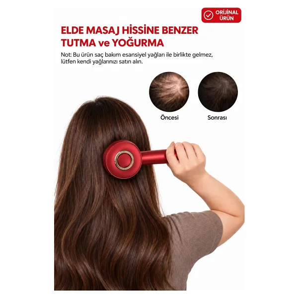 Hairglow Şarjlı Saç Bakım Ve Masaj Tarağı - Görsel 5