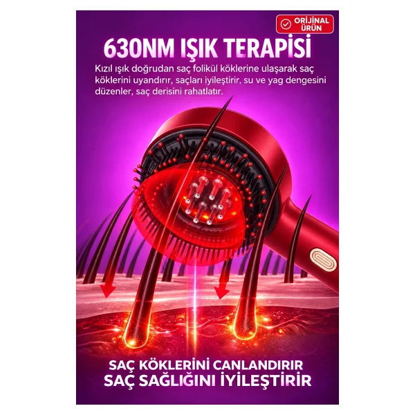 Hairglow Şarjlı Saç Bakım Ve Masaj Tarağı - Görsel 6