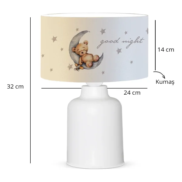 Homing AYD-3051 Kumaş Baskılı Çocuk Odası Abajur - Görsel 4