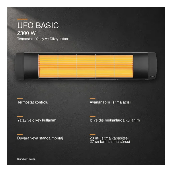 Ufo Basic 2300 W Infrared Isıtıcı - Görsel 7