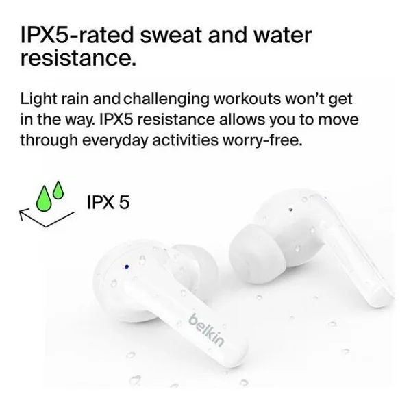 Belkin SoundForm Motion TWS Beyaz Kulak İçi Bluetooth Kulaklık - Görsel 10