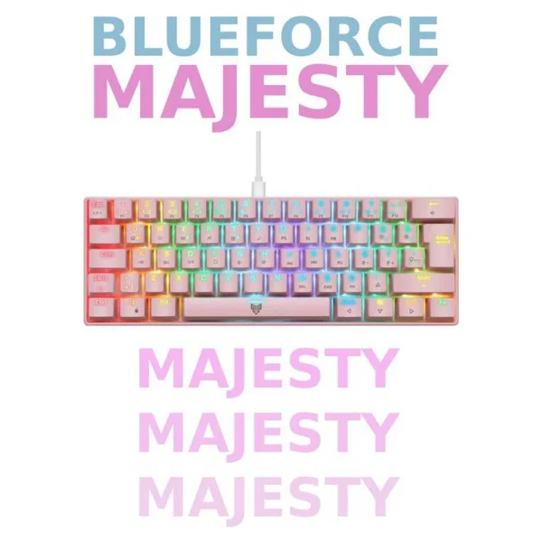 Blueforce Majesty RGB TKL Red Switch Kablolu Mekanik Oyuncu Klavyesi - Görsel 8