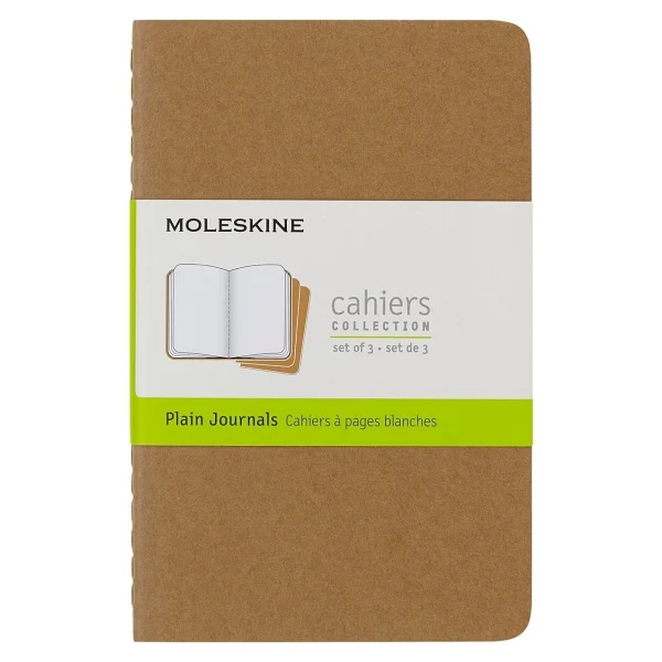 Moleskine Cahier 3Lü Cep Boy Karton Kapak Düz Defter Bej / - Görsel 2