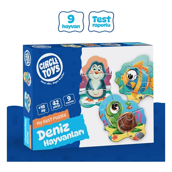 Circle Toys My Best Puzzle Ocean Animals - Görsel 4