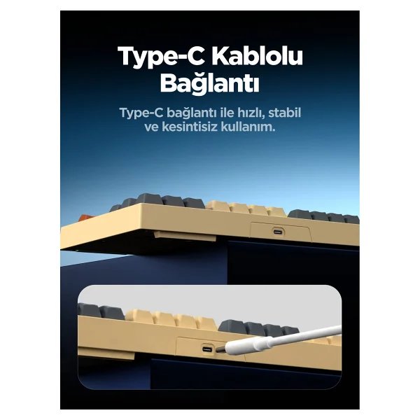 Everest Silent TKL KB-98 Membrane Switch Kablolu Oyuncu Klavyesi - Görsel 2